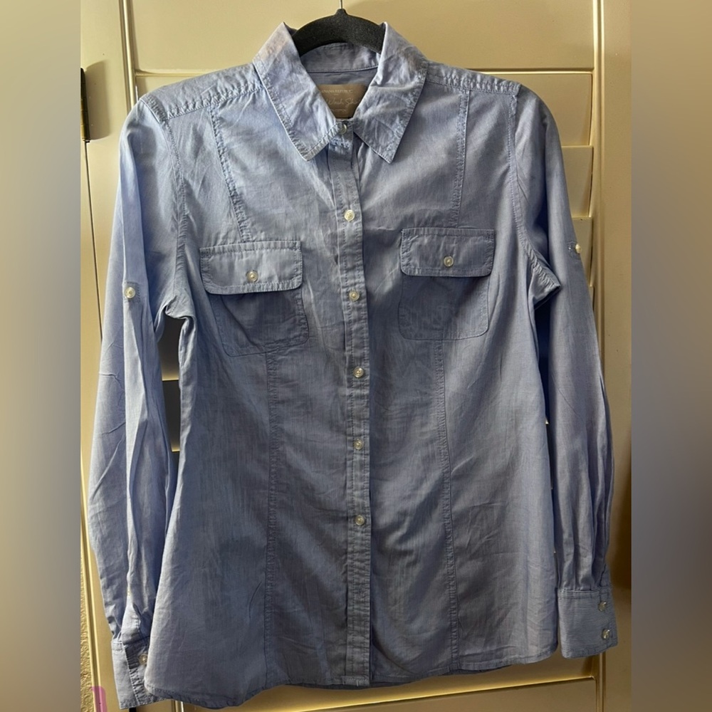 Button down pinstripe shirt- Banana Republic